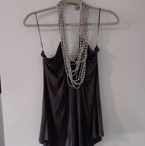 Tea/F dark gray fun top sz L